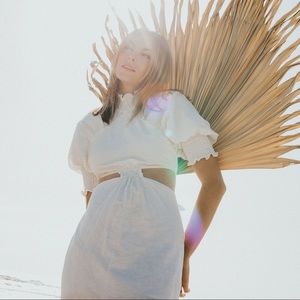 Sabo skirt white high neck dress